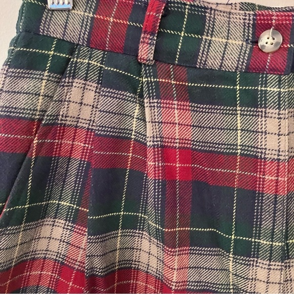VTG Talbots Size 6P Plaid Cotton Trouser Shorts Pleated Preppy Old Money - Picture 2 of 6